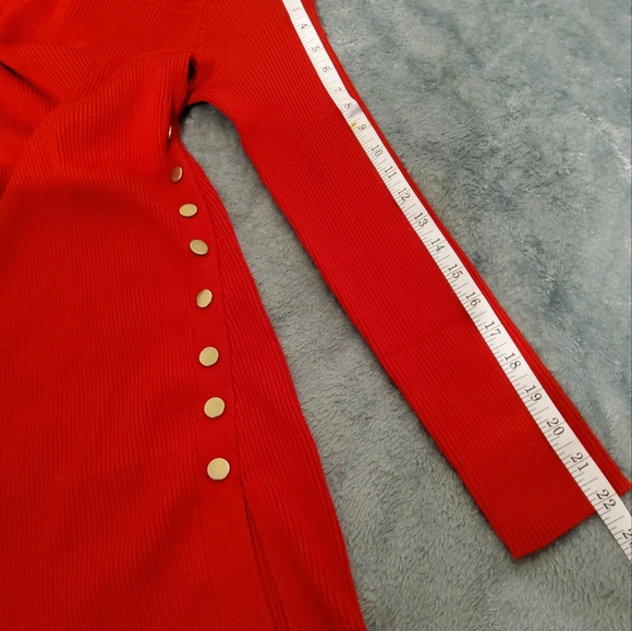 NWT! LOVE ALWAYS OFF SHOULDER LONG SLEEVE BUTTON ACCENT ASYMMETRICAL SZ XL - Picture 5 of 9